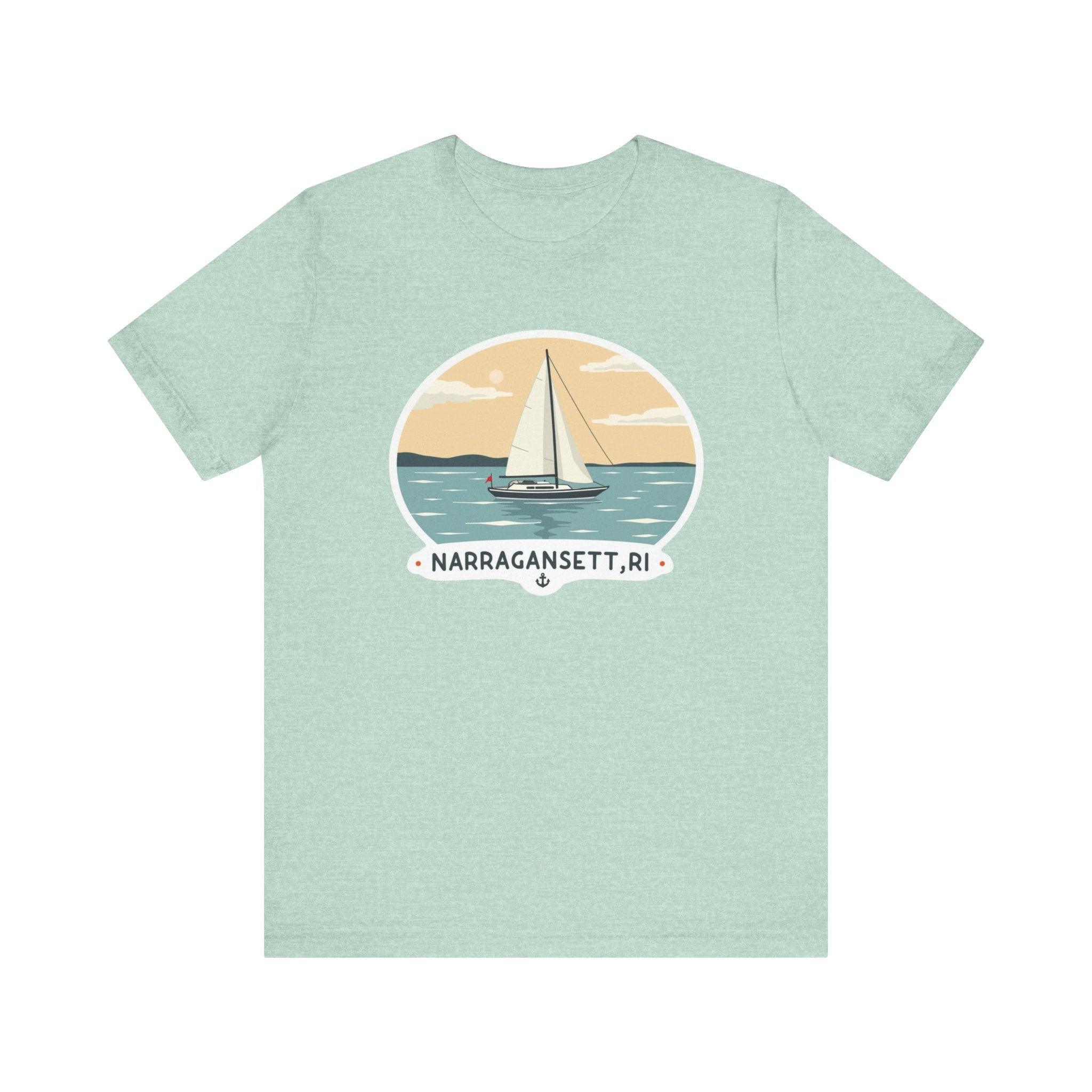 Sailing Tee - Narragansett, RI Unisex Short Sleeve Shirt - Even Keel LLC