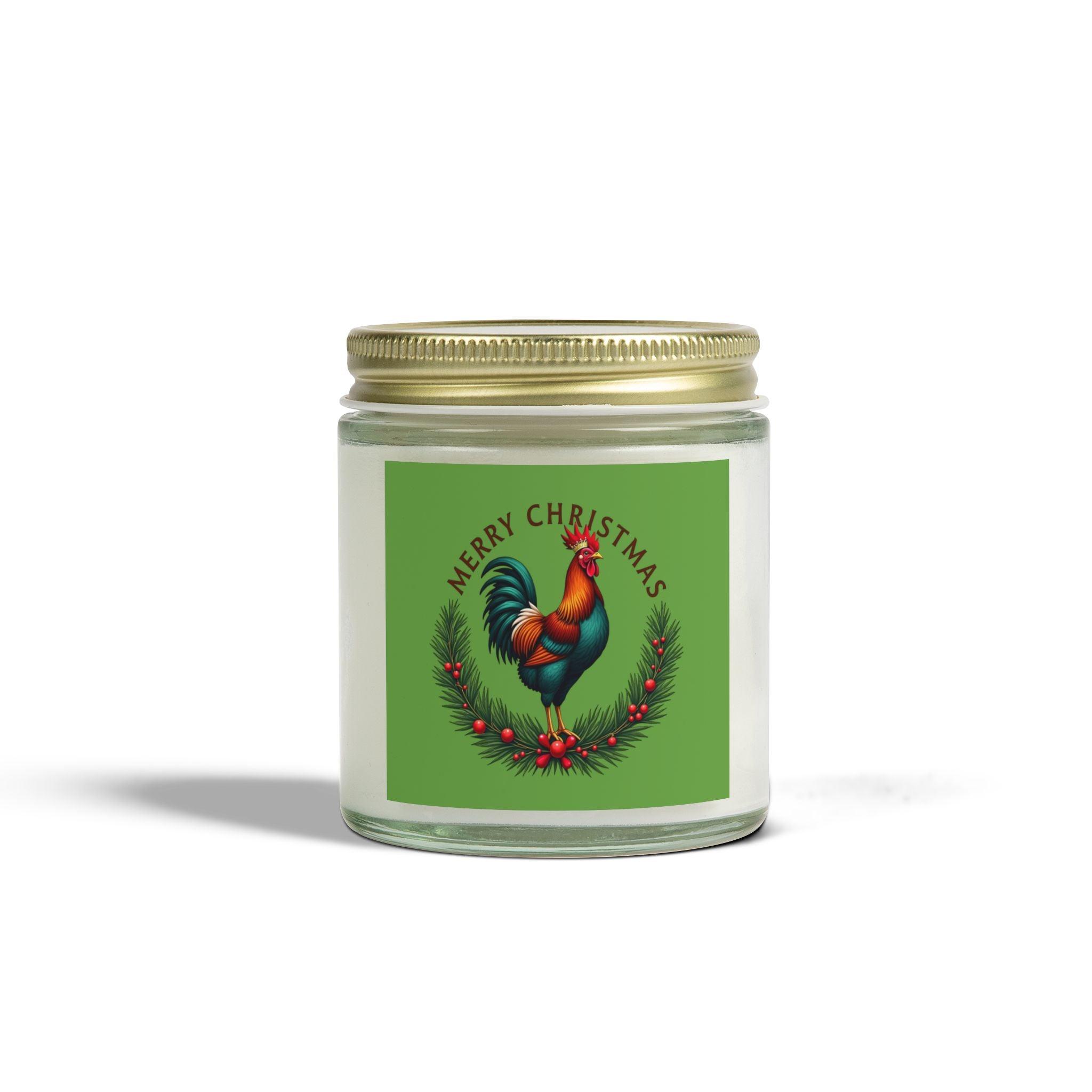 Merry Christmas Chicken Coconut Apricot Wax Candle 4oz 9oz - Even Keel LLC