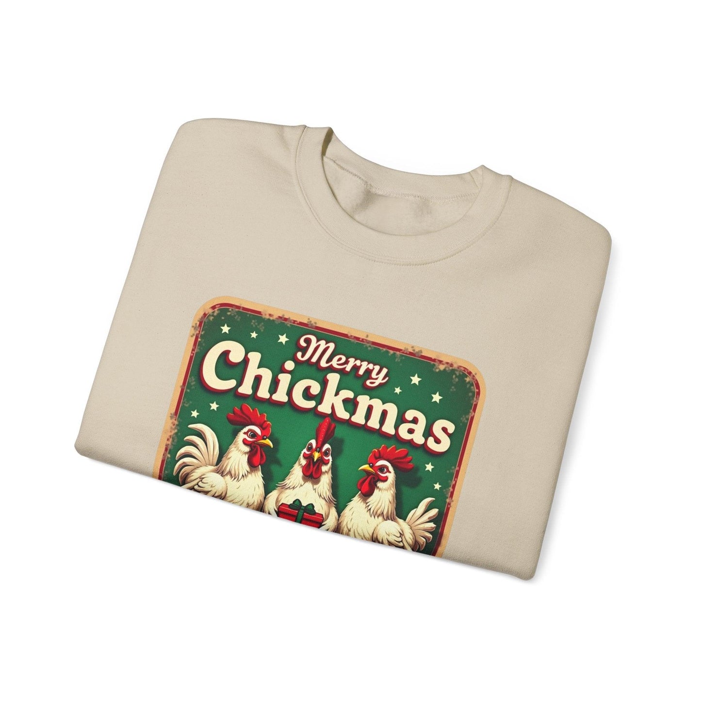 Christmas Crewneck Sweatshirt - Merry CHICKmas Ya Filthy Animals - Even Keel LLC