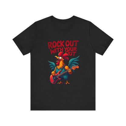 Rooster Tee - Rock Out Rooster Graphic T-Shirt for Fun - Even Keel LLC