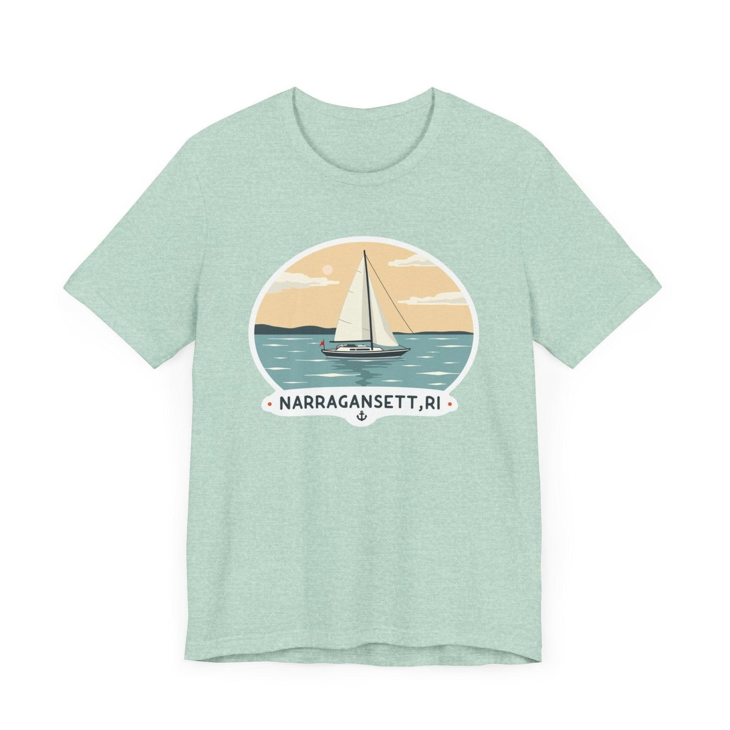 Sailing Tee - Narragansett, RI Unisex Short Sleeve Shirt - Even Keel LLC