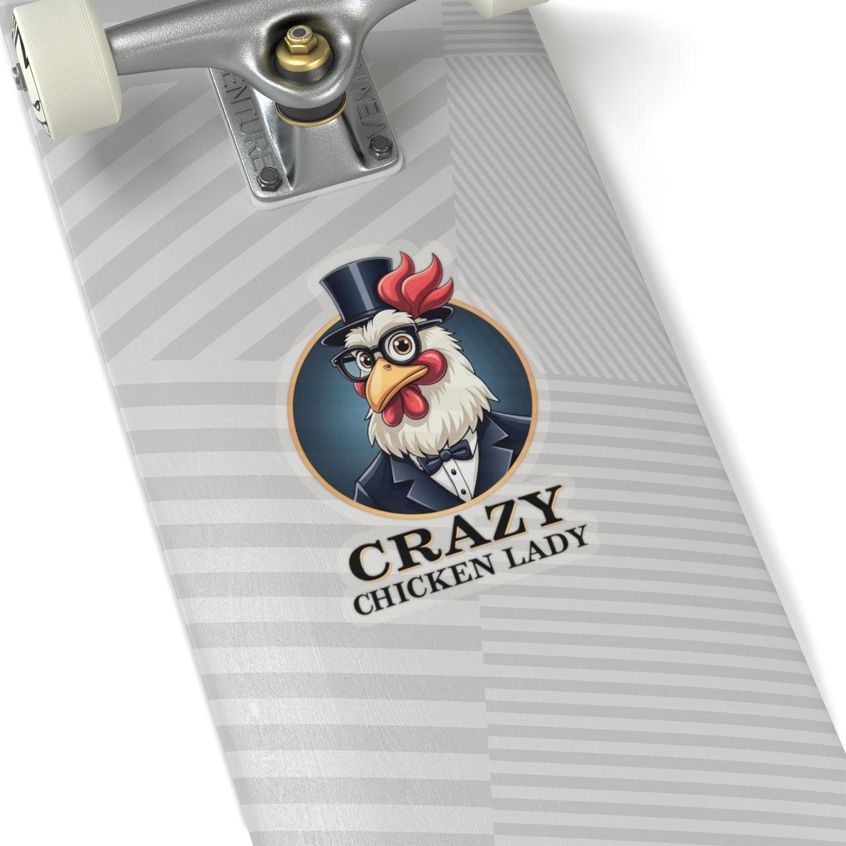 Smart Crazy Chicken Lady Sticker for Fun Decor Ideas - Even Keel LLC