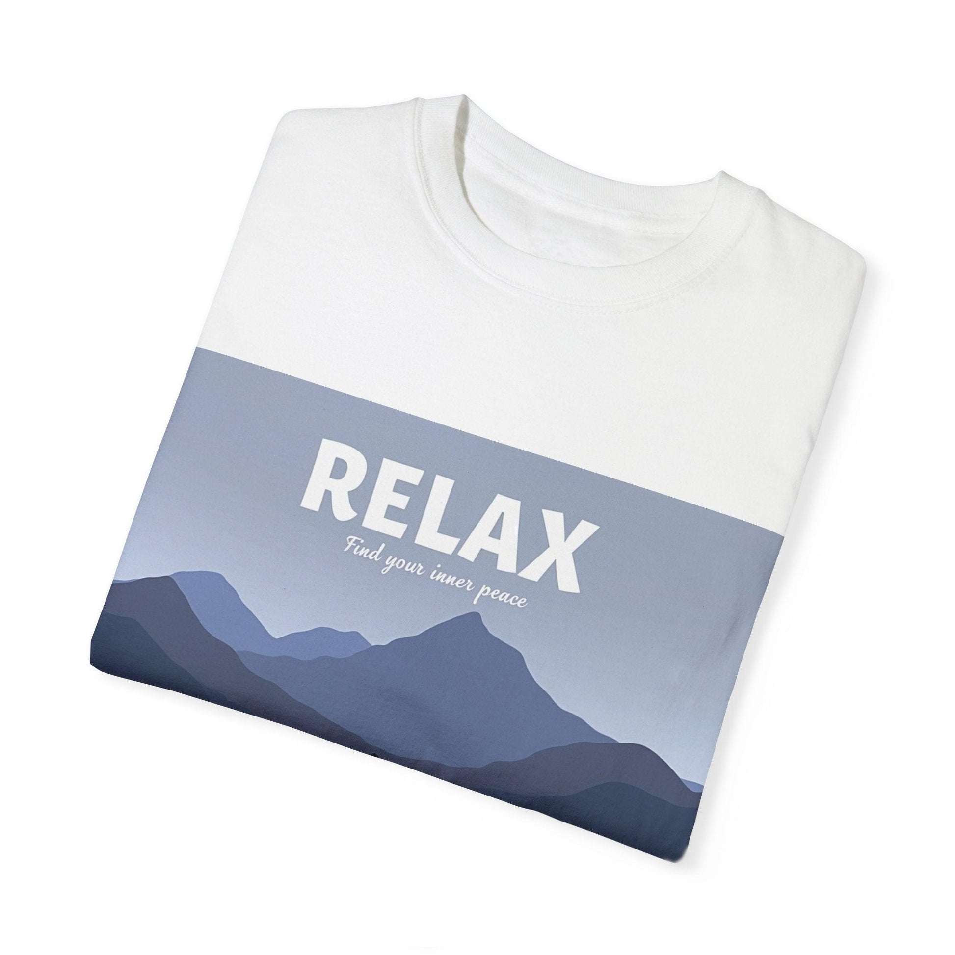 Relax - Find Your Inner Peace Dyed T-shirt for Comfort - Even Keel LLC