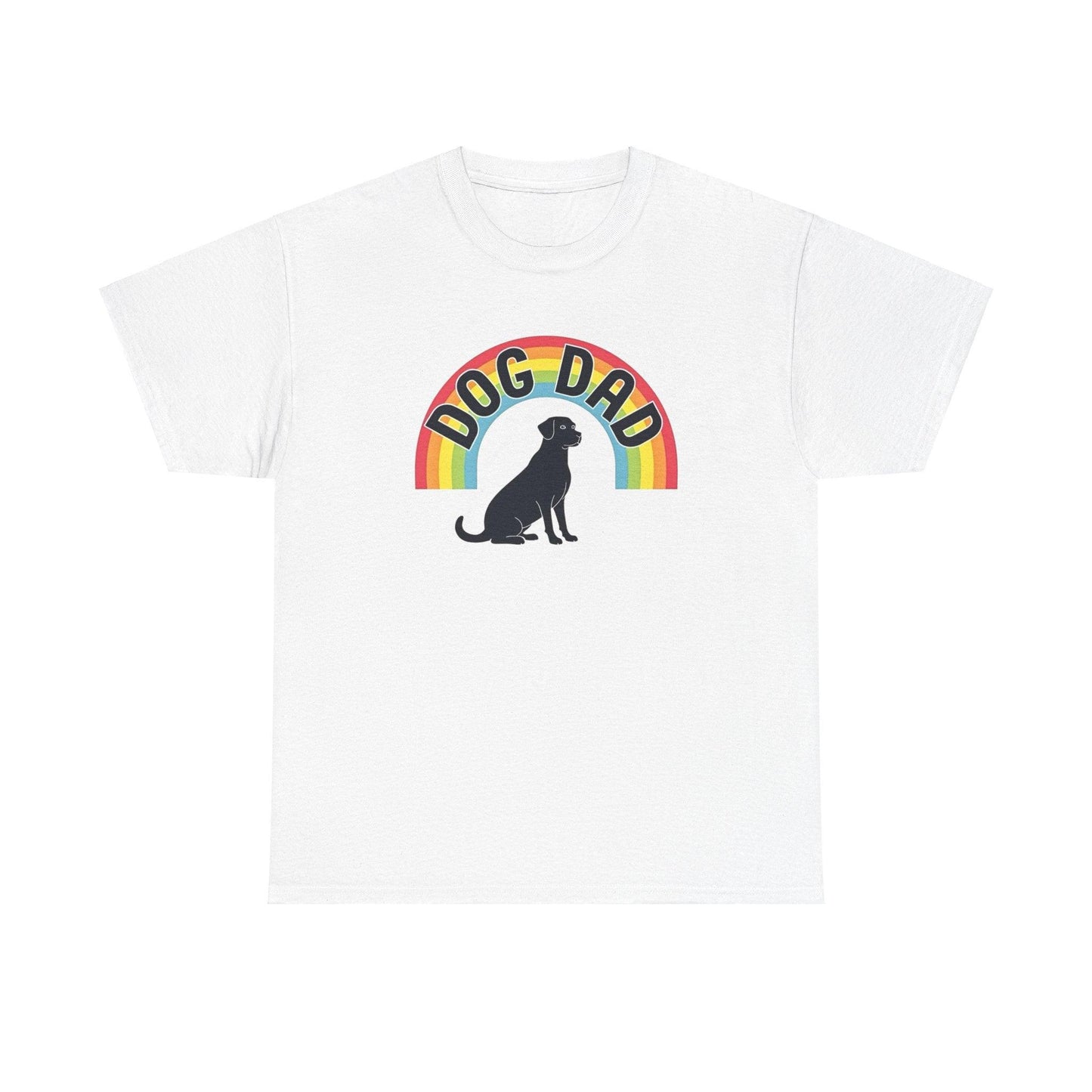 Rainbow Dog Dad Tee for Fun Loving Pet Parents - Even Keel LLC