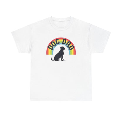 Rainbow Dog Dad Tee for Fun Loving Pet Parents - Even Keel LLC