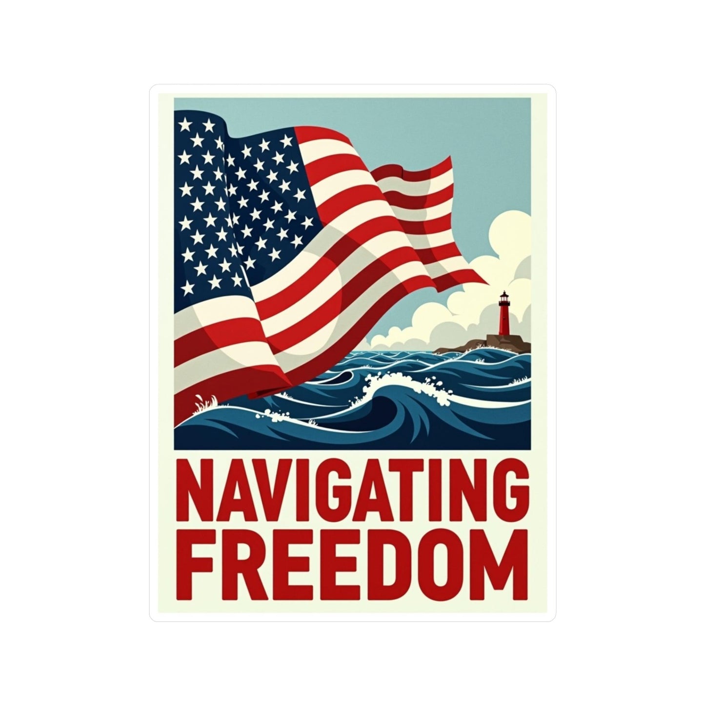 Decal Sticker - Navigating Freedom Adventure Vinyl Decal - Even Keel LLC