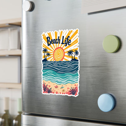 Beach Life Decal Sticker for Laptops and Water Bottles - Even Keel LLC