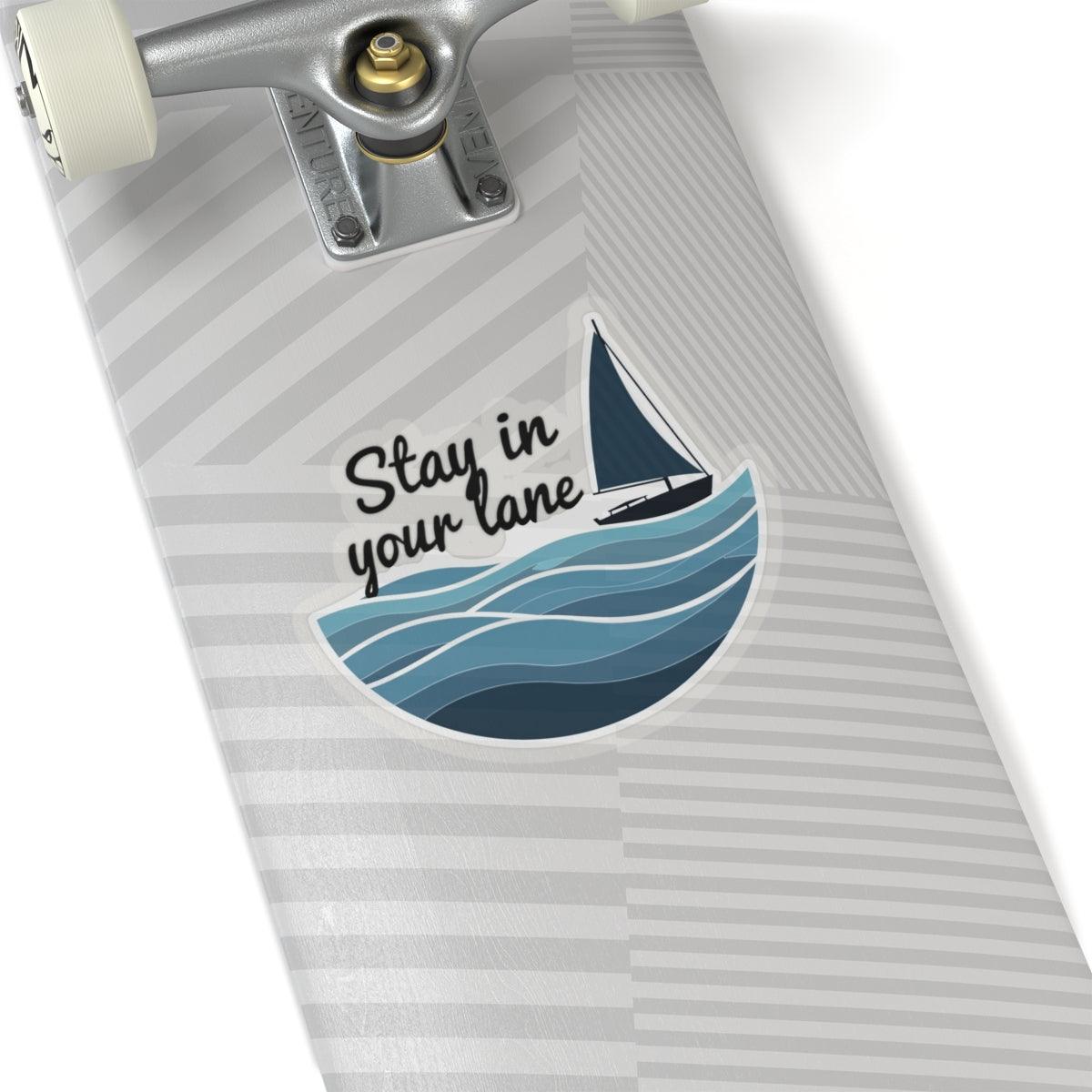 Even Keel Stay Your Lane Sticker Durable Vinyl Decal - Even Keel LLC