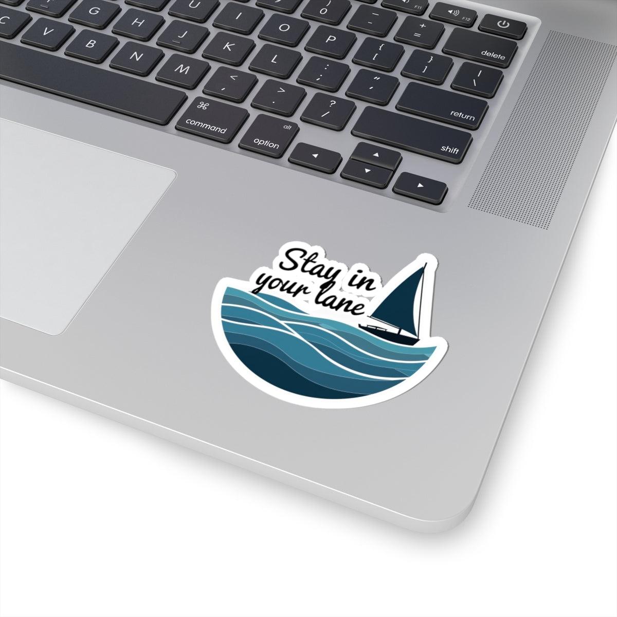 Even Keel Stay Your Lane Sticker Durable Vinyl Decal - Even Keel LLC