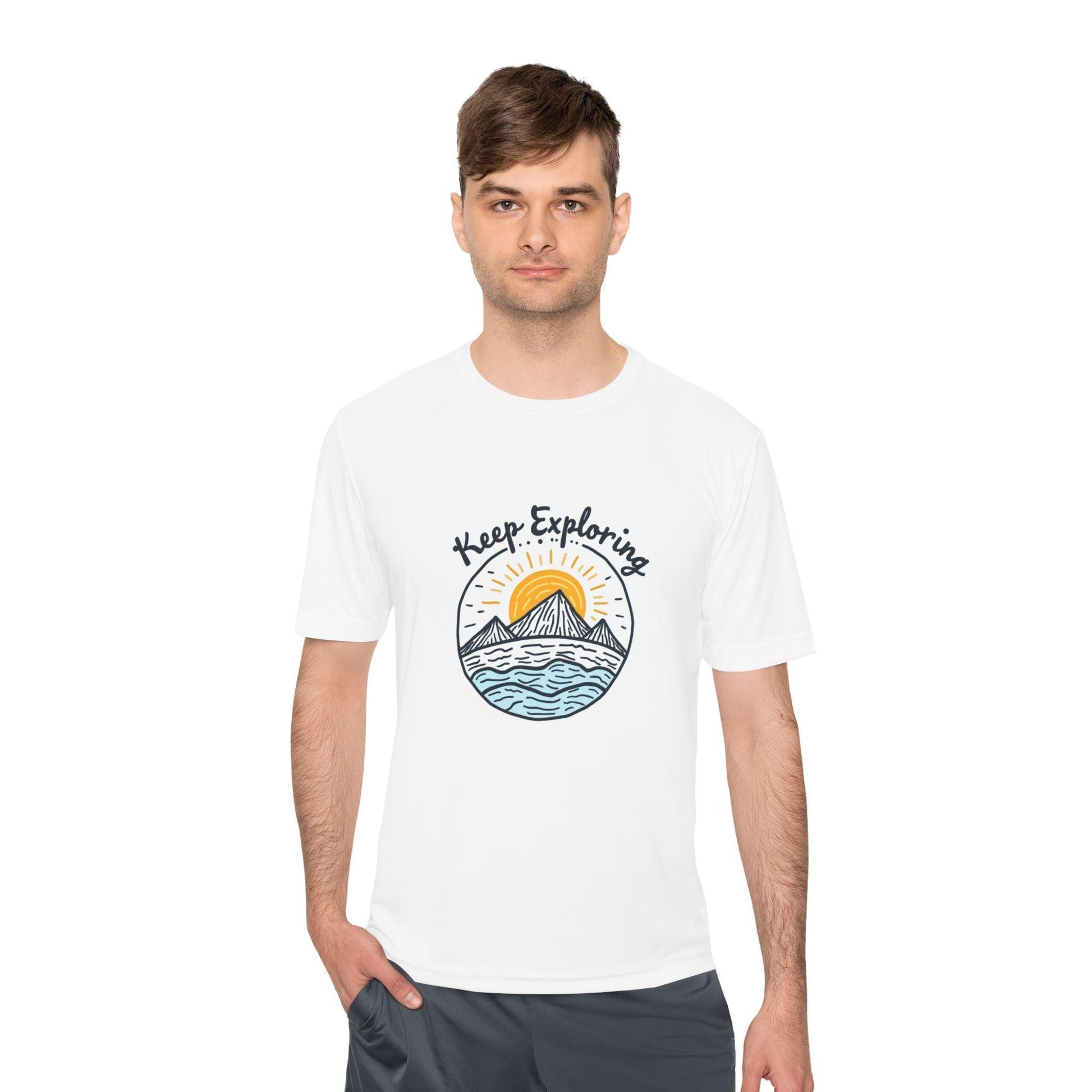 Quick Dry Unisex Tee - Keep Exploring Moisture Wicking - Even Keel LLC