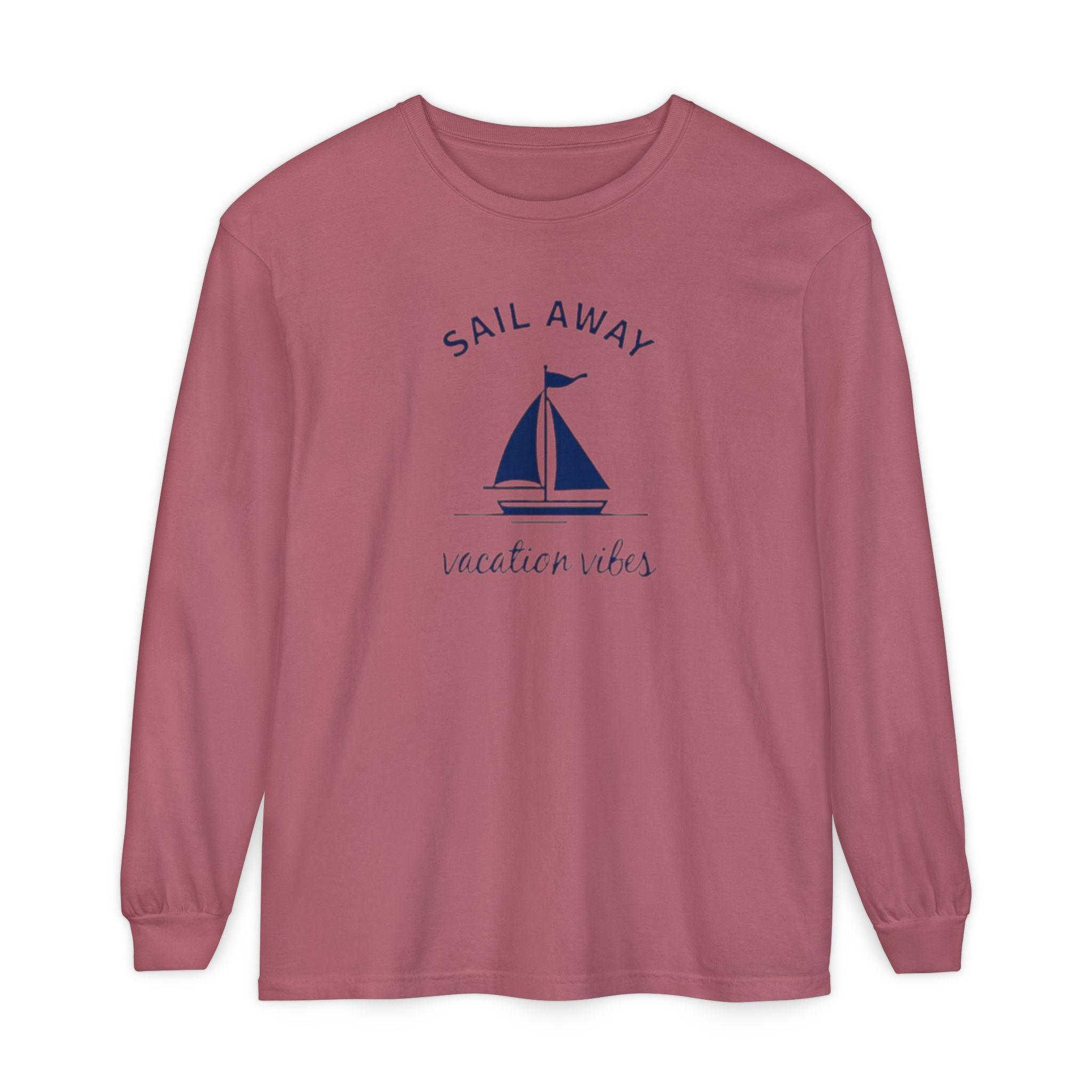 Long Sleeve T-Shirt Sail Away Weekend Vibes Unisex Apparel - Even Keel LLC