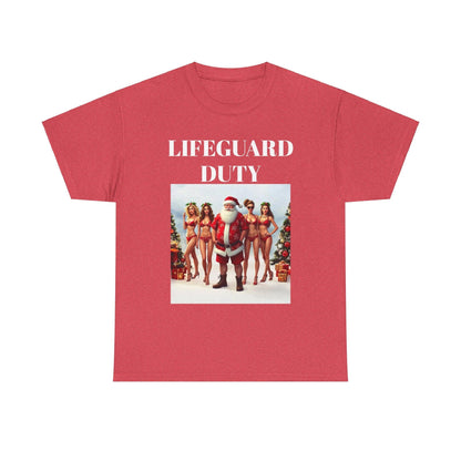 Christmas Santa on Lifeguard Duty Unisex Tee Shirt - Even Keel LLC