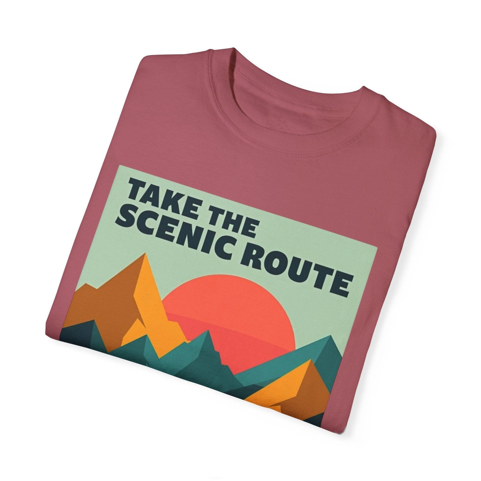 Hiking Tee - Take the Scenic Route Unisex T-shirt for Adventurers - Even Keel LLC