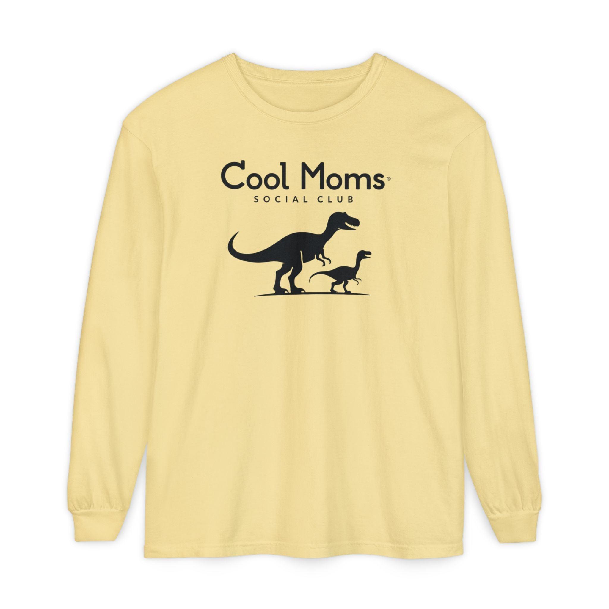 Dinosaur Long Sleeve T-Shirt for Cool Moms Social Club - Even Keel LLC