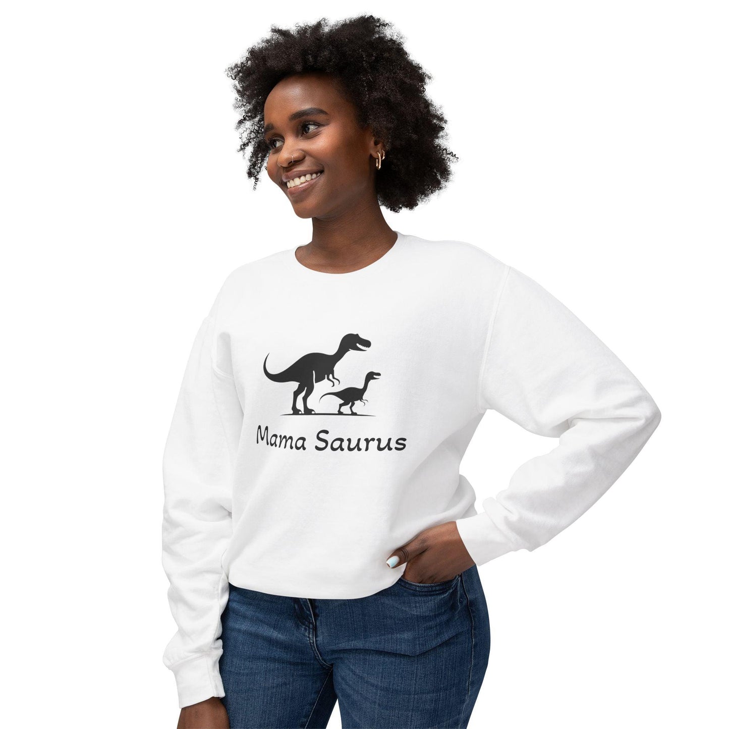 Mama Saurus Sweatshirt for Moms in Soft Cotton Fabric - Even Keel LLC