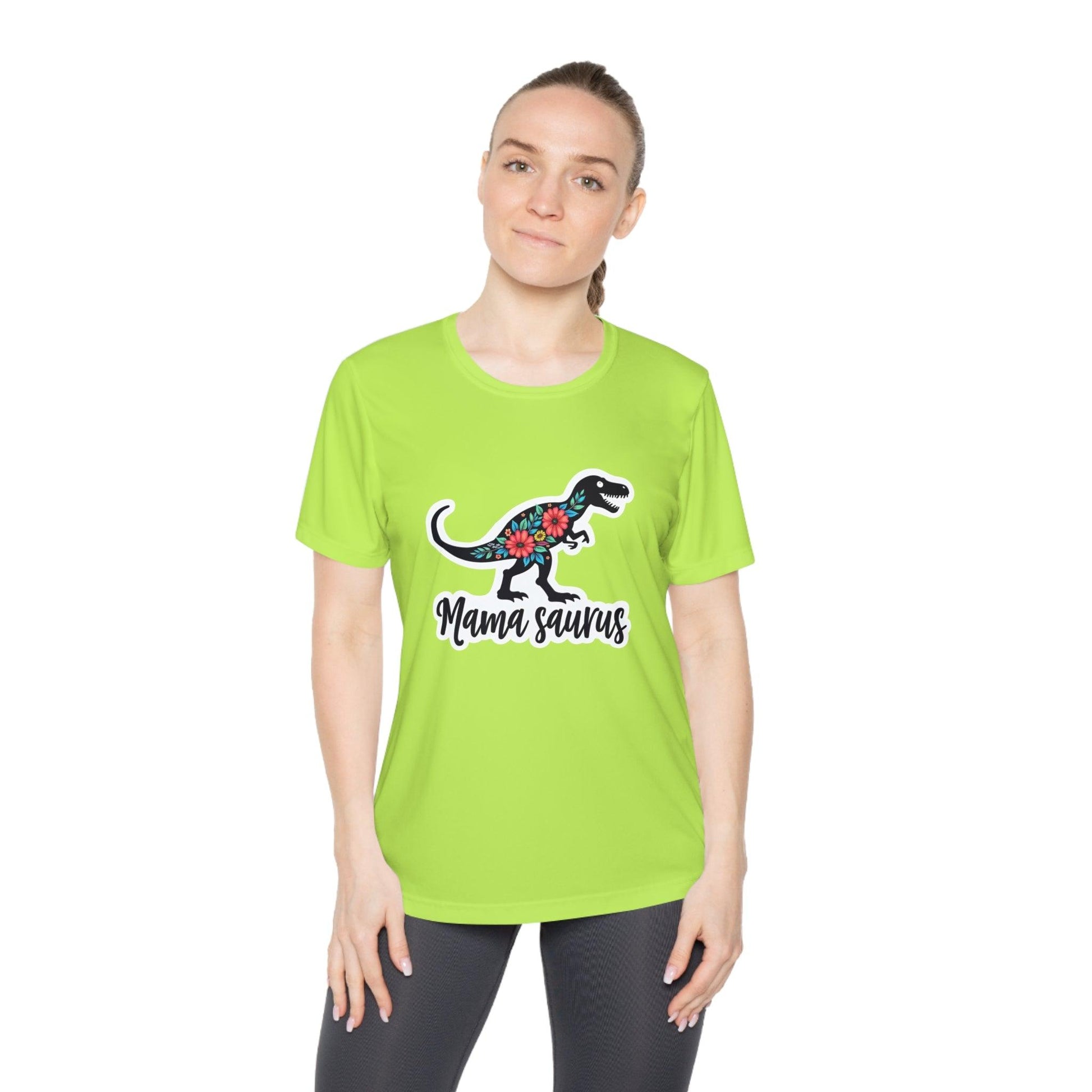 Sport-Tek Quick Dry Tee Shirt - Mama Saurus Rex Style - Even Keel LLC