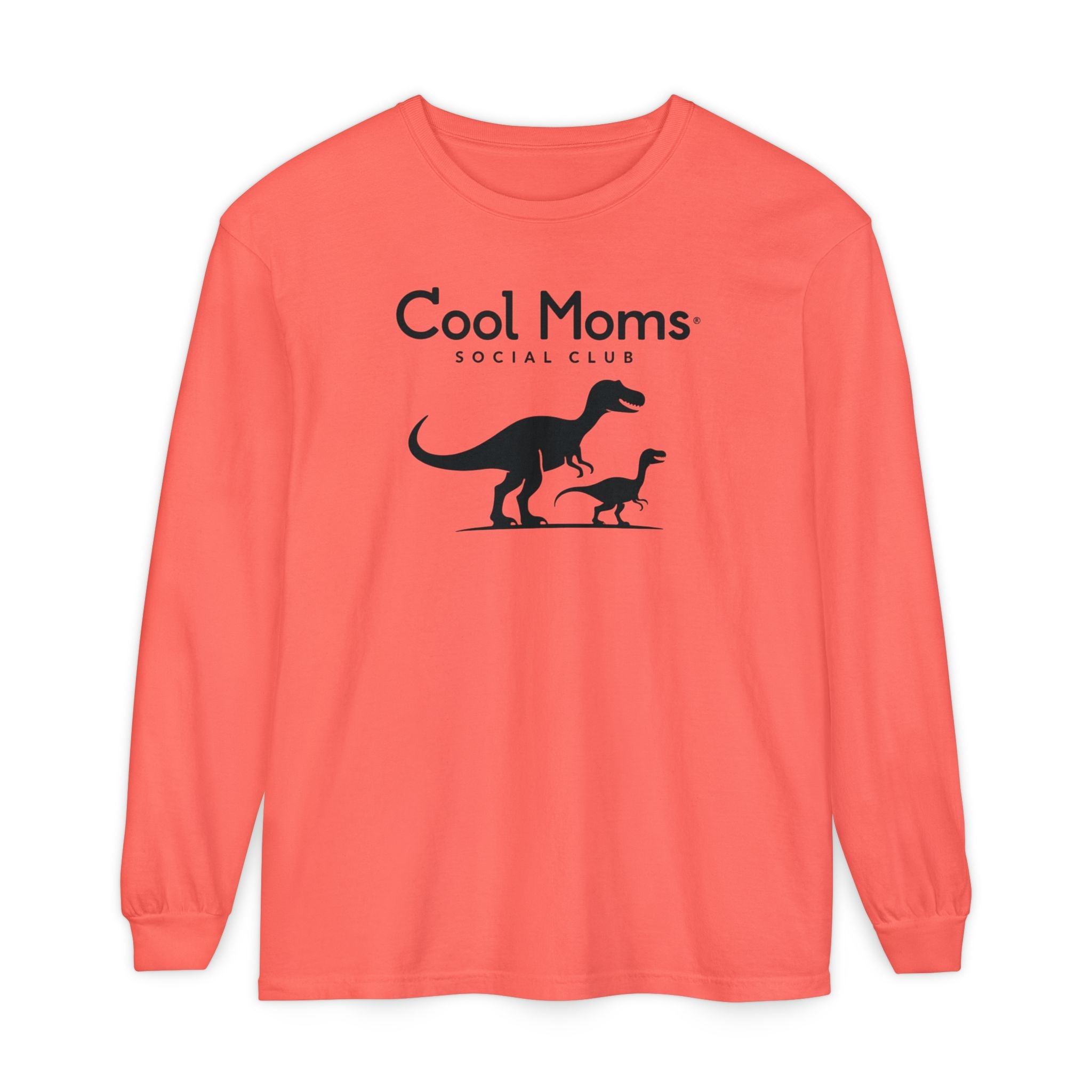 Dinosaur Long Sleeve T-Shirt for Cool Moms Social Club - Even Keel LLC