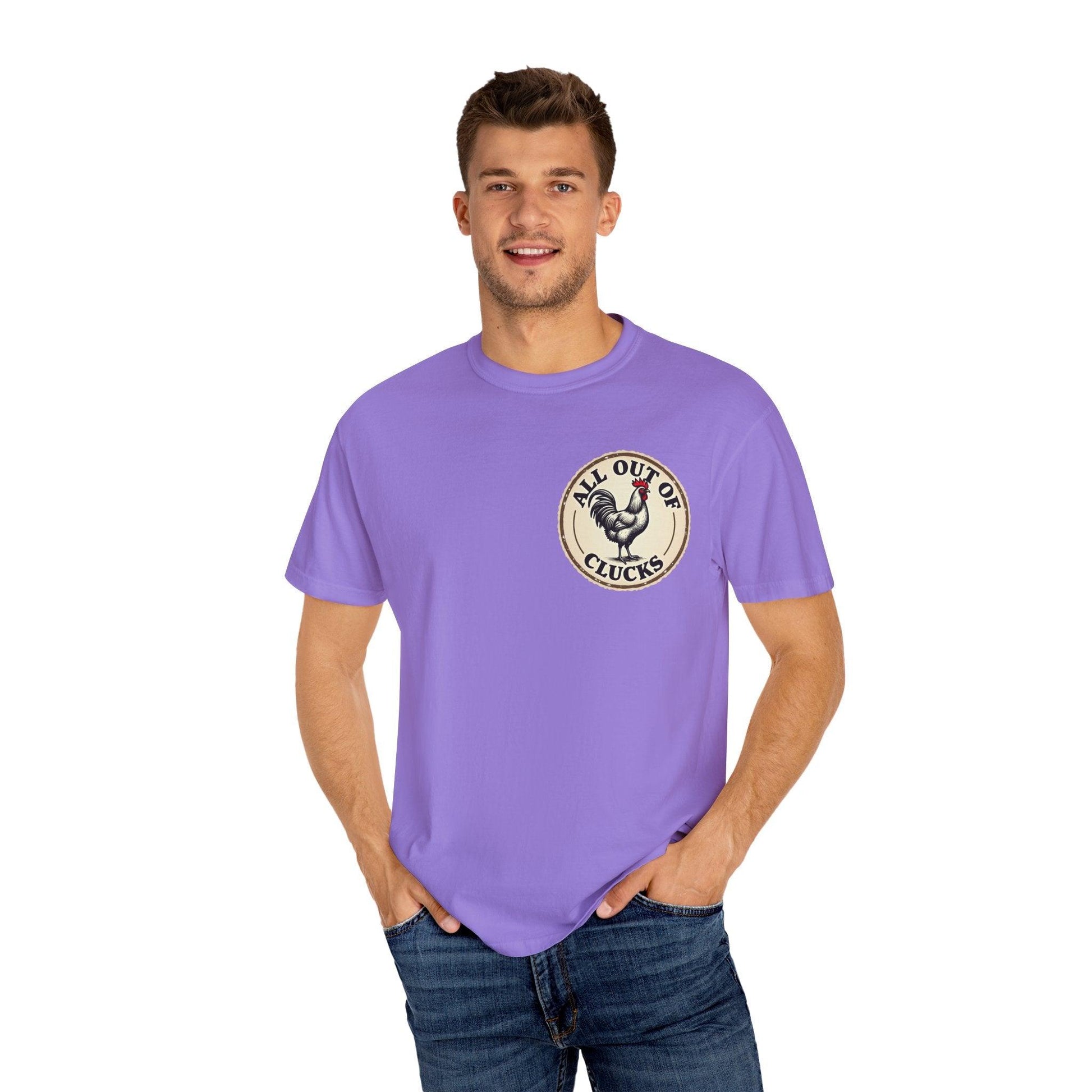 Funny All Out of Clucks Men's T-shirt for Casual Wear - Even Keel LLC