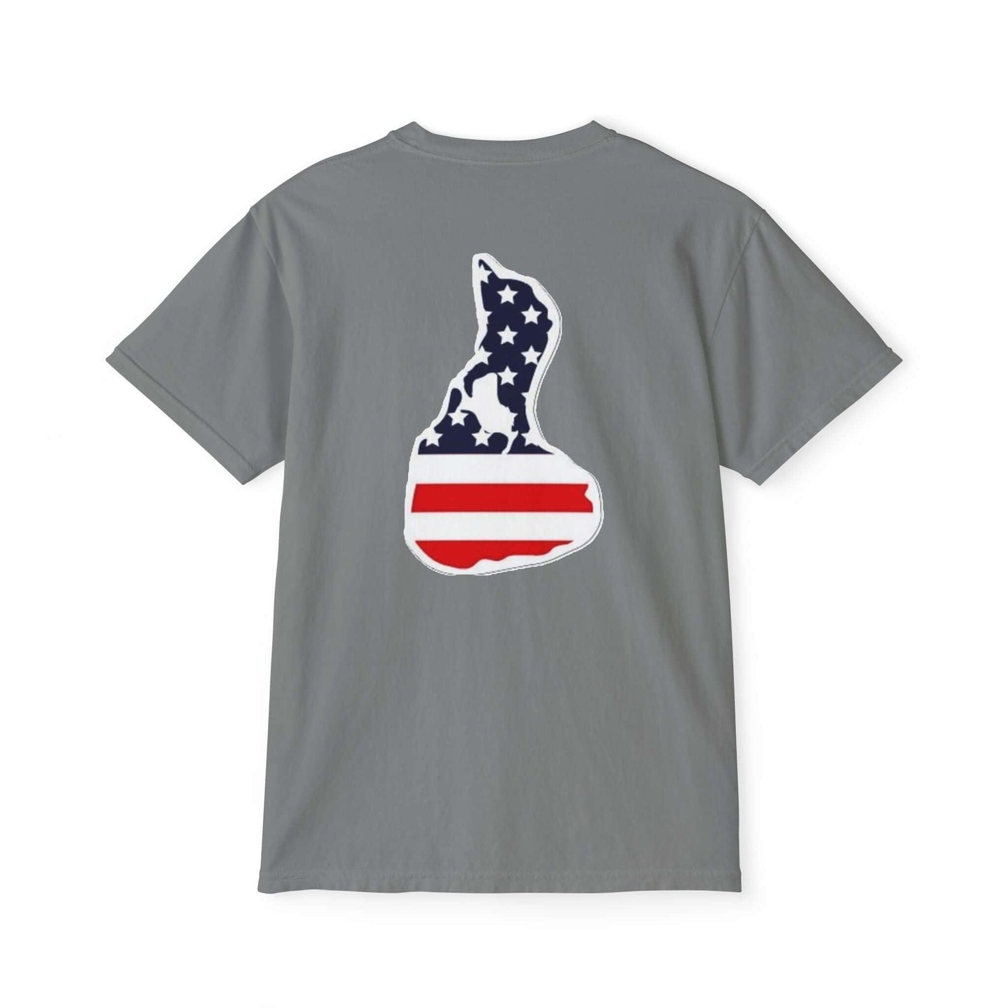 Patriotic Pocket T-Shirt - Unisex Garment-Dyed Tee with USA Map Design - Even Keel LLC