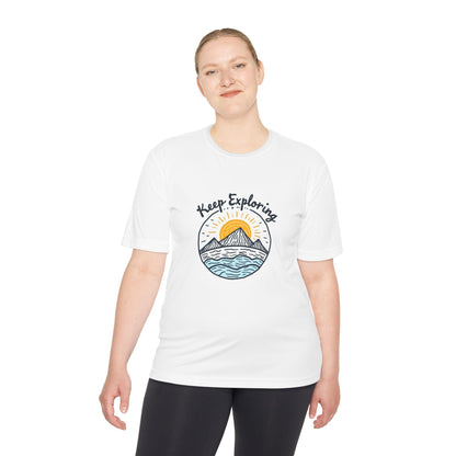 Quick Dry Unisex Tee - Keep Exploring Moisture Wicking - Even Keel LLC