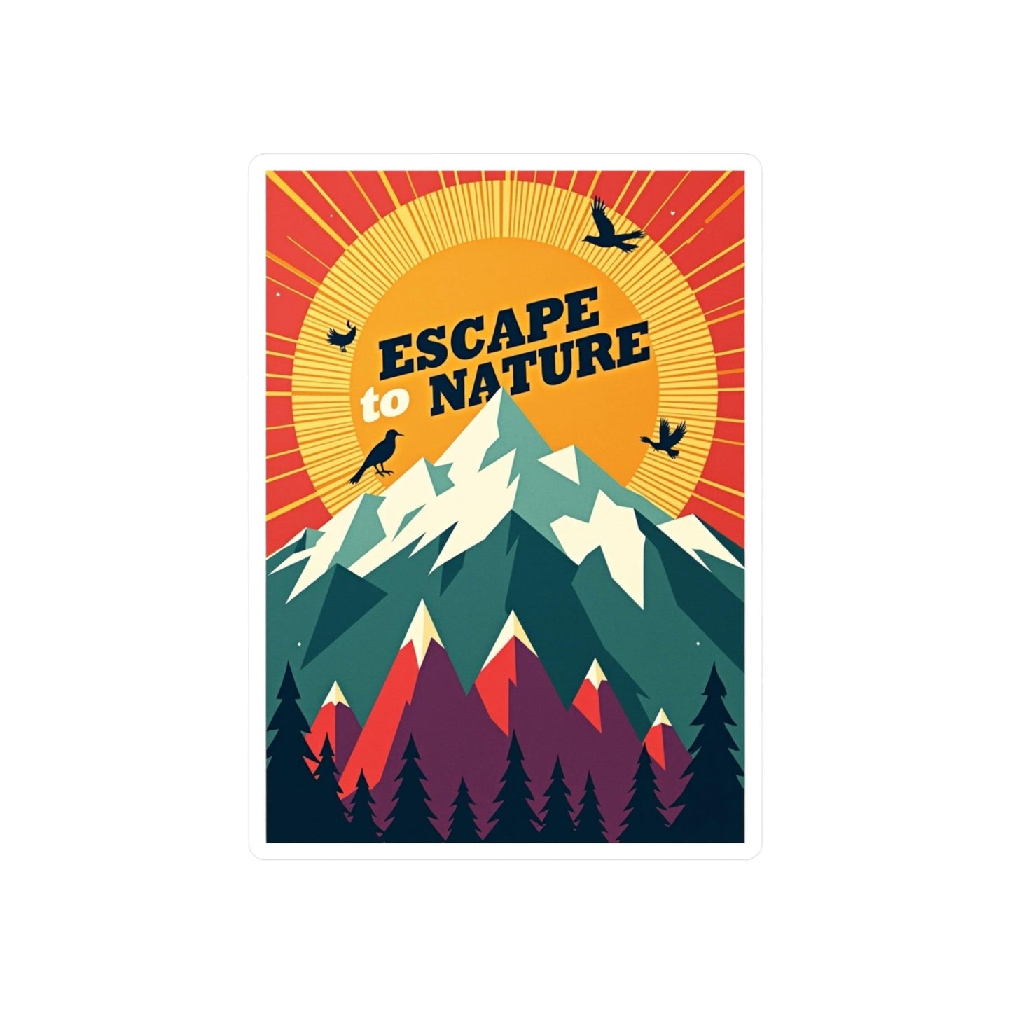 Nature Escape Decal for Outdoor Lovers and Nature Fans - Even Keel LLC