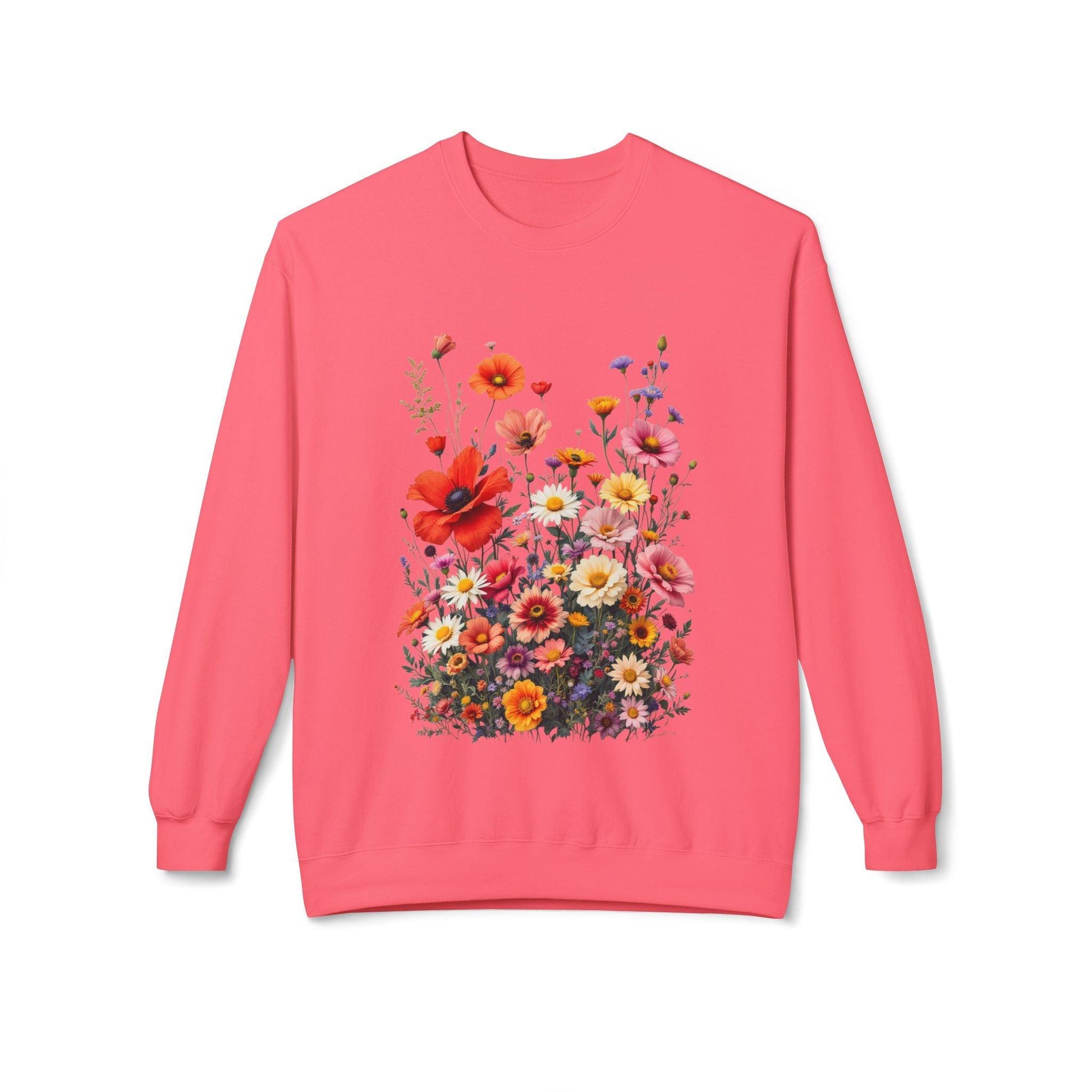 Women's Floral Sweatshirt - Softstyle Fleece Crewneck Style - Even Keel LLC