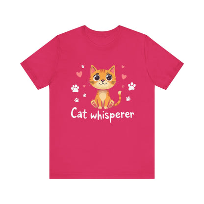 Cat Whisperer Unisex Jersey Short Sleeve Tee Cat Lover T-Shirt