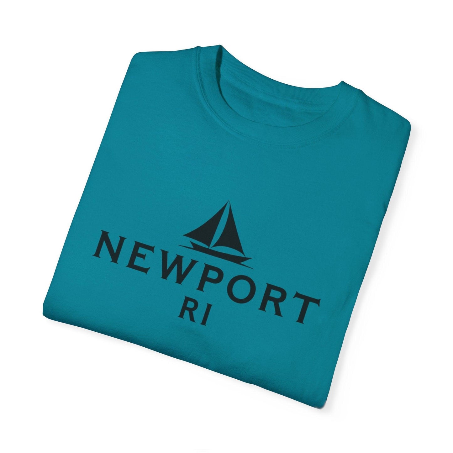 Sailboat T-shirt - Simple Newport, RI Design for Beach Lovers - Even Keel LLC