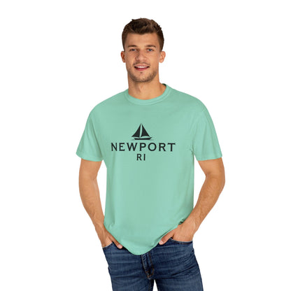 Sailboat T-shirt - Simple Newport, RI Design for Beach Lovers - Even Keel LLC