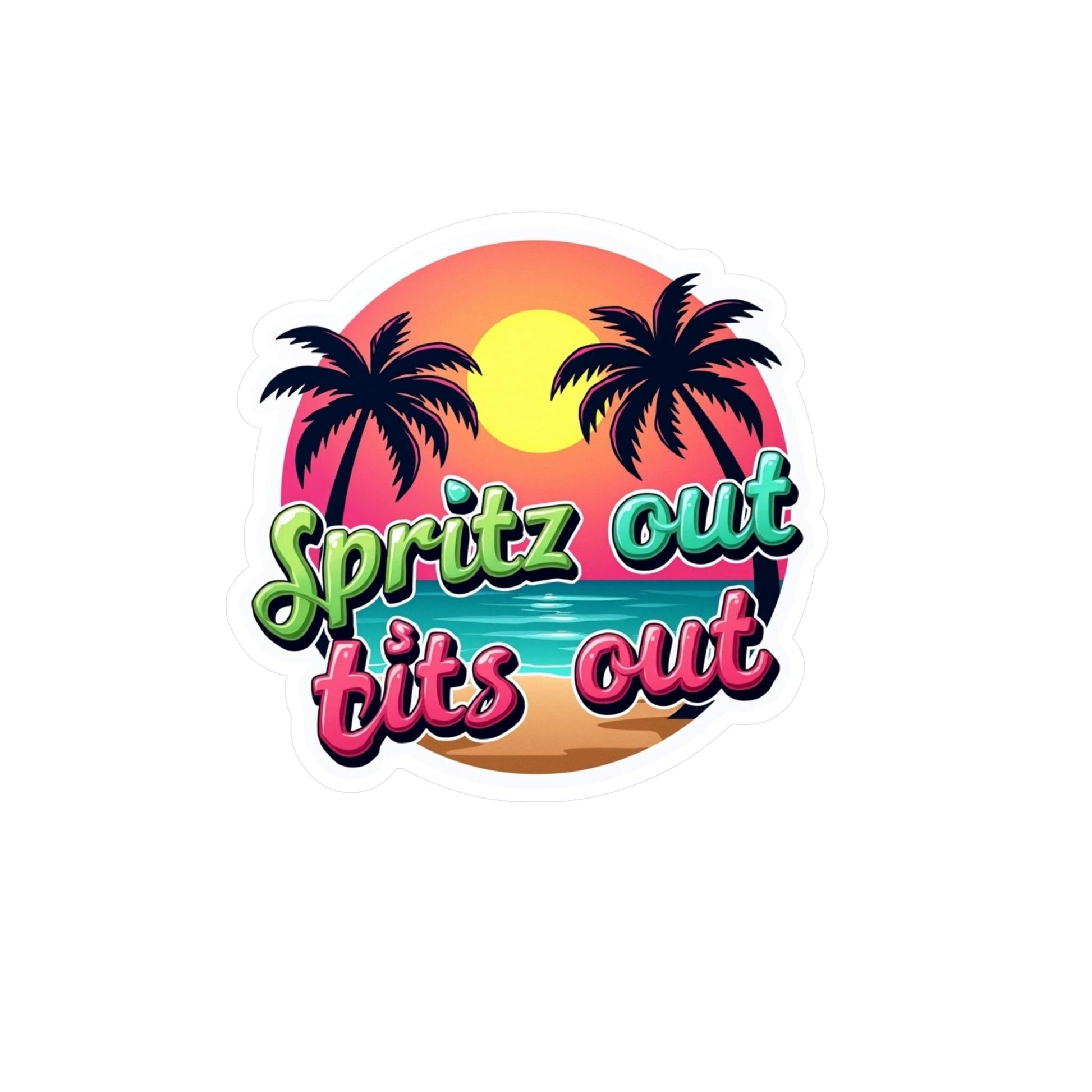 Spritz Out Neon Sticker - High Quality Vinyl Decal - Even Keel LLC