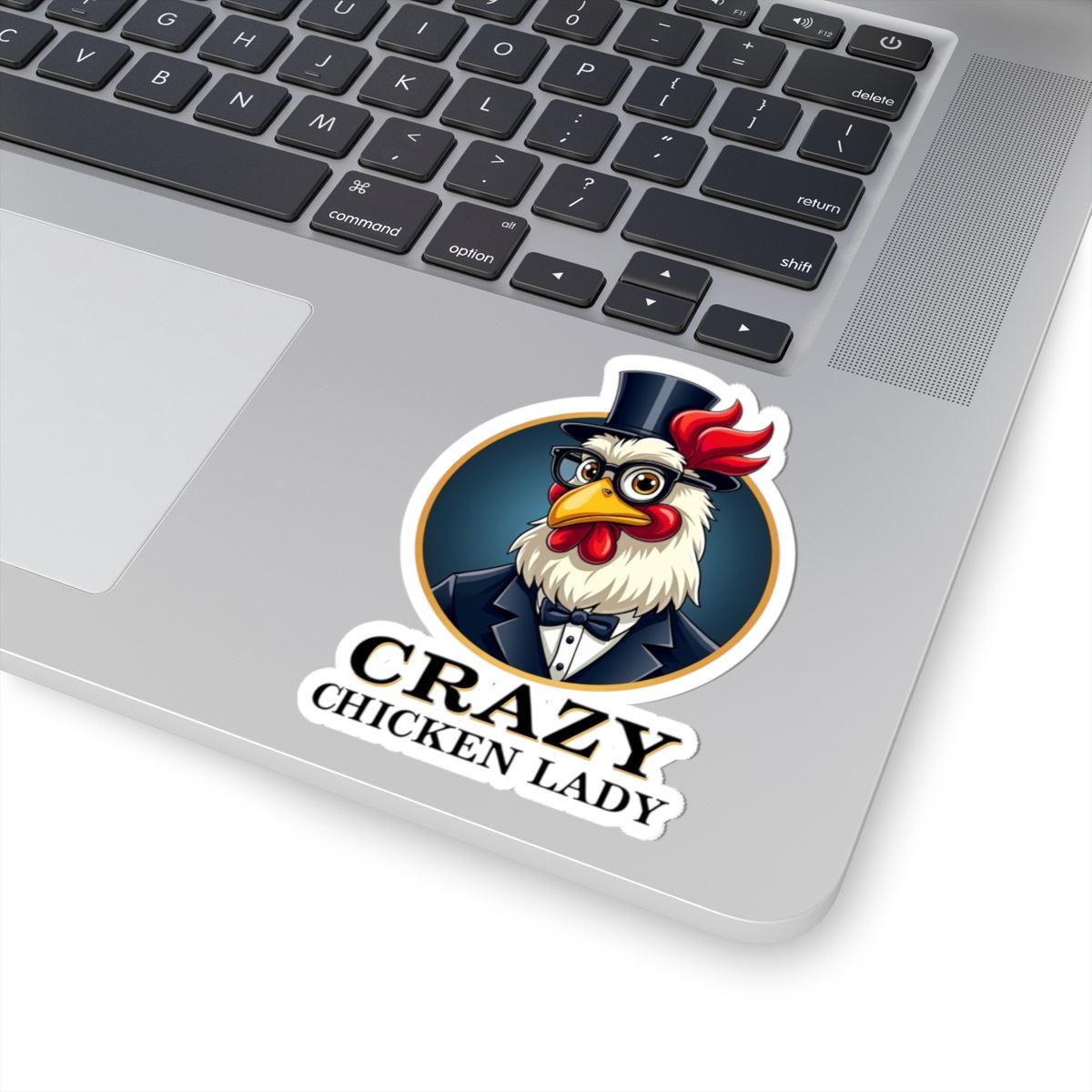 Smart Crazy Chicken Lady Sticker for Fun Decor Ideas - Even Keel LLC