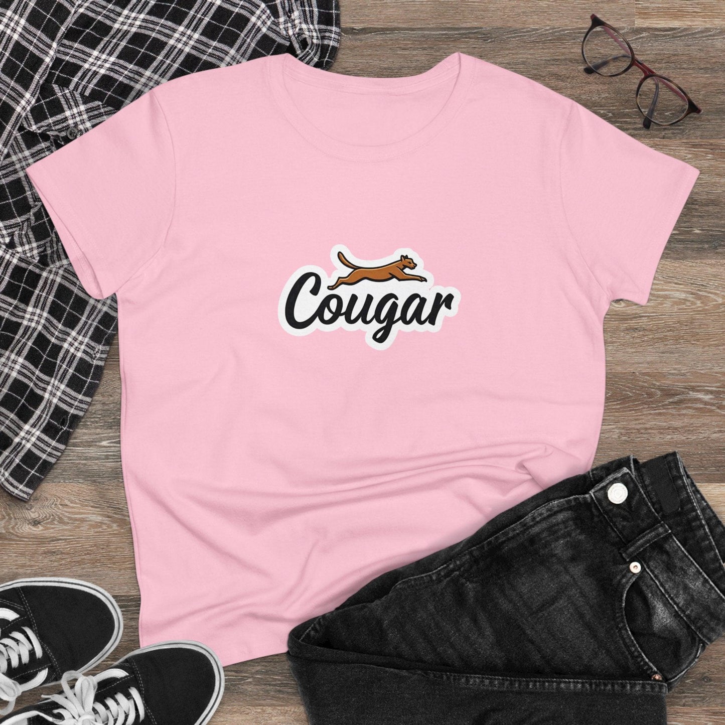 You're A Cougar Women's Midweight Cotton Tee Shirt - Even Keel LLC