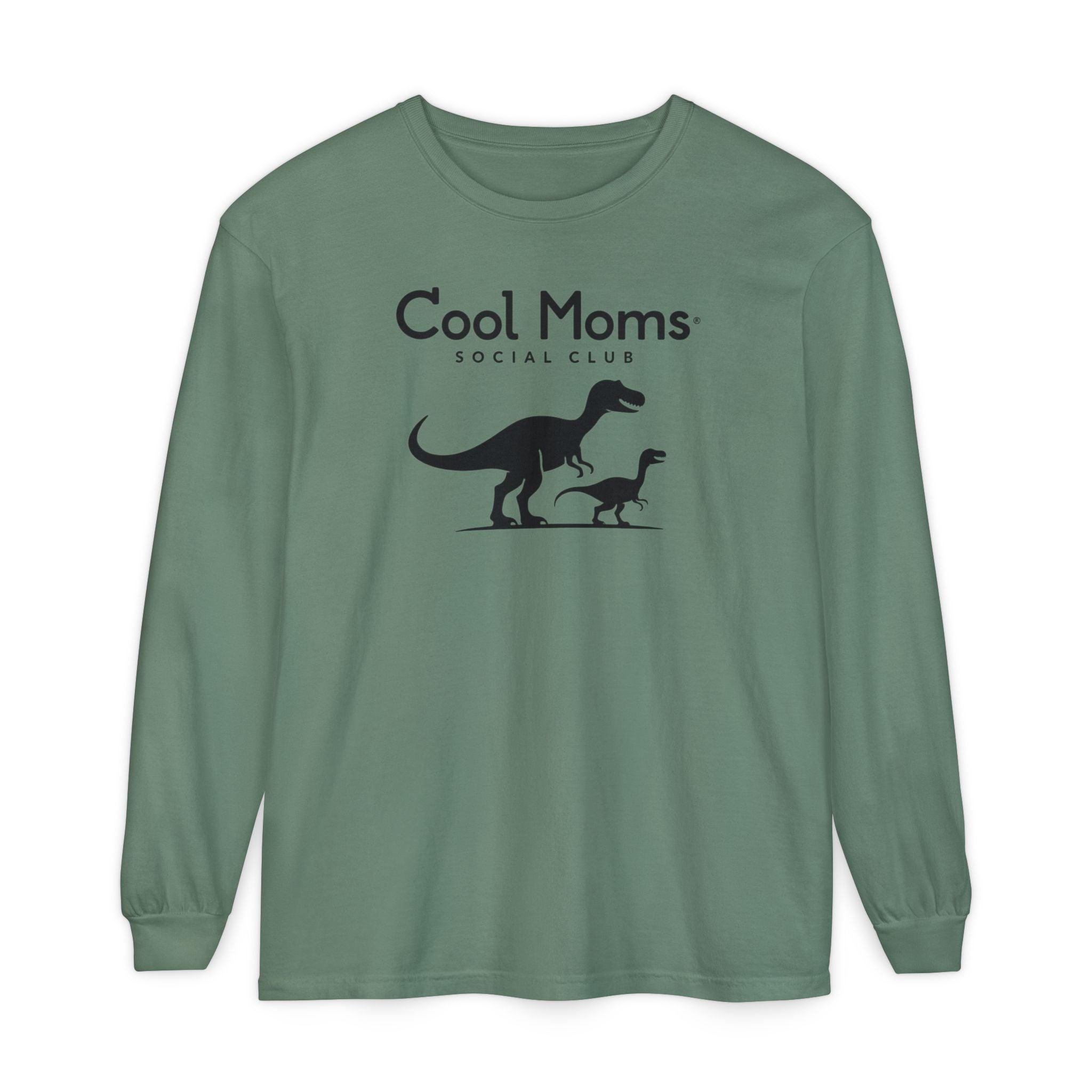 Dinosaur Long Sleeve T-Shirt for Cool Moms Social Club - Even Keel LLC