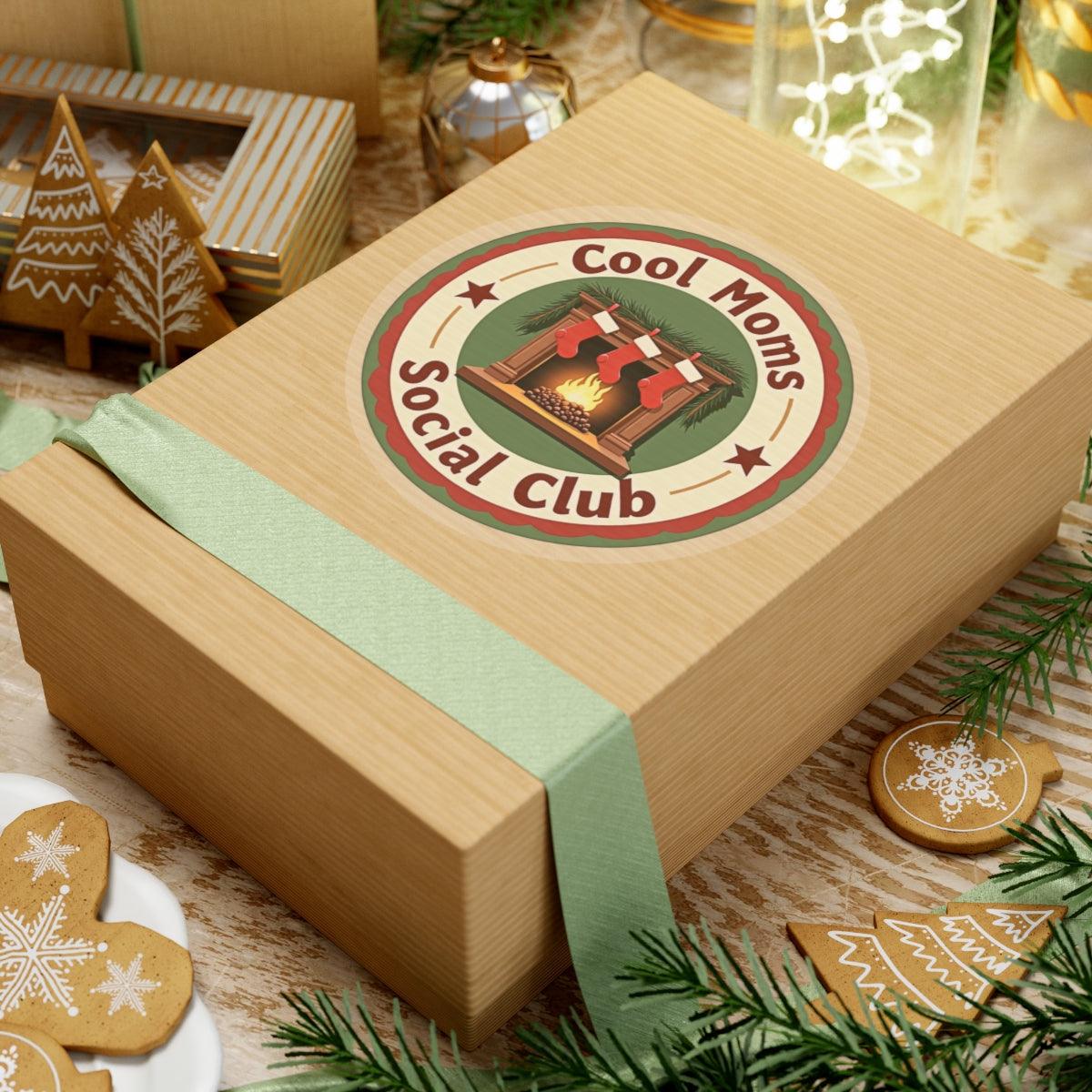 Cool Moms Social Club Holiday Sticker for Festive Decor - Even Keel LLC