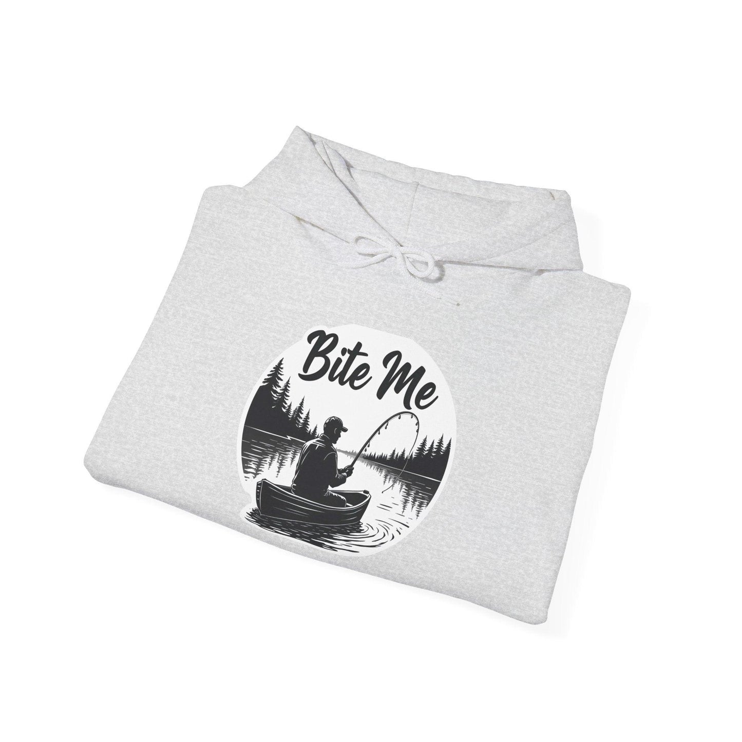 Fishing "Bite Me" Hooded Sweatshirt for Cold Days - Even Keel LLC