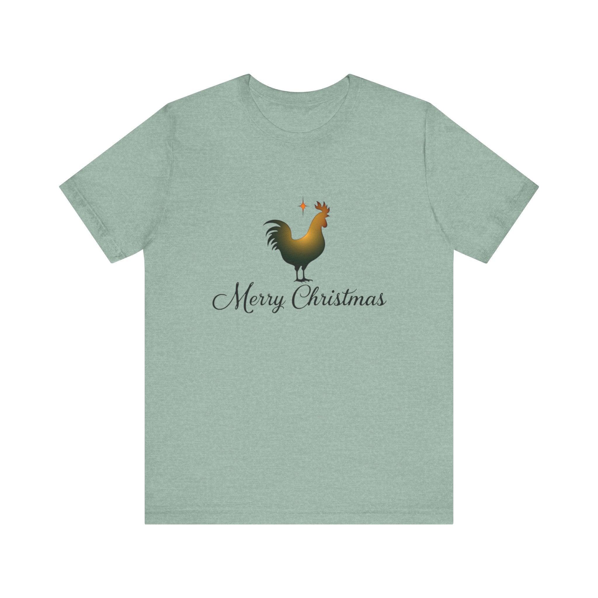 Christmas Chicken Short Sleeve Tee for Festive Fun Fashion - Even Keel LLC