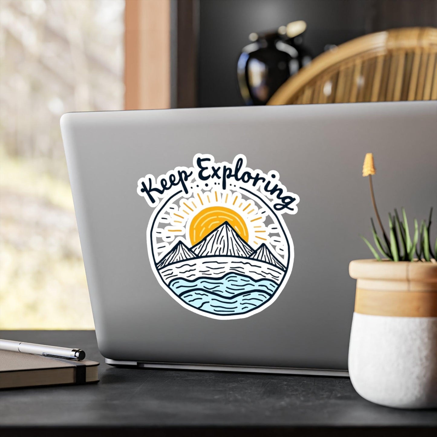 Vinyl Decal - Keep Exploring Ocean's Edge Design Decor - Even Keel LLC