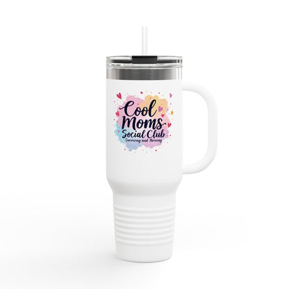 40oz Insulated Travel Mug - Cool Moms Social Club Design - Even Keel LLC