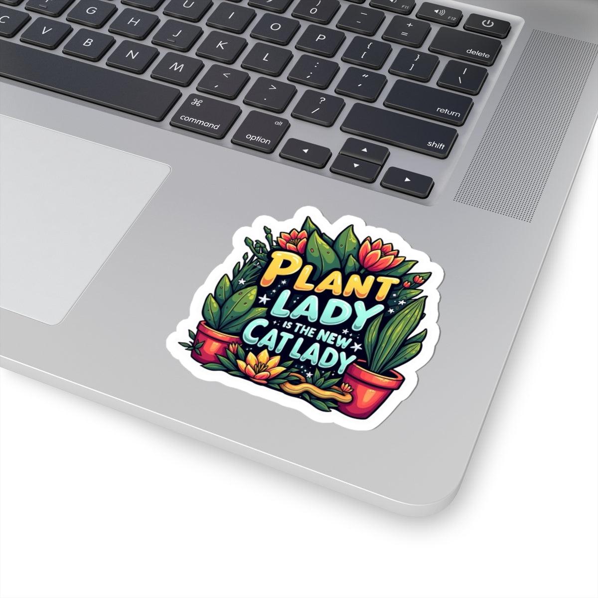 Plant Lady is the New Cat Lady Sticker for Home Decor - Even Keel LLC