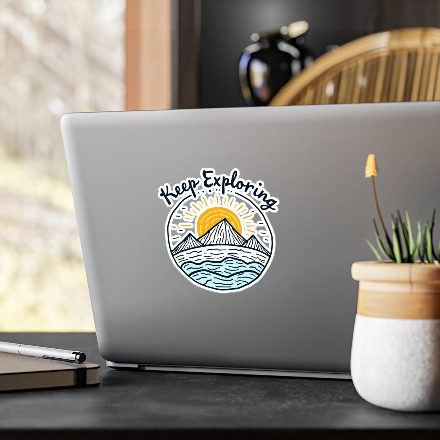 Vinyl Decal - Keep Exploring Ocean's Edge Design Decor - Even Keel LLC