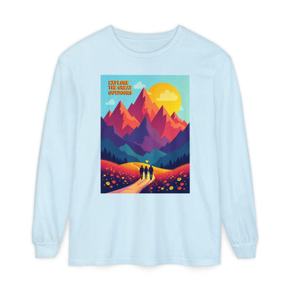 Colorful Outdoors Long Sleeve T-Shirt for Adventurous Days - Even Keel LLC