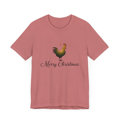 Christmas Chicken Short Sleeve Tee for Festive Fun Fashion - Even Keel LLC