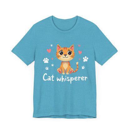 Cat Whisperer Unisex Jersey Short Sleeve Tee Cat Lover T-Shirt