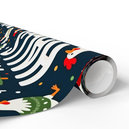 Peck the Halls Christmas Wrapping Papers Fun Gift Wrap - Even Keel LLC