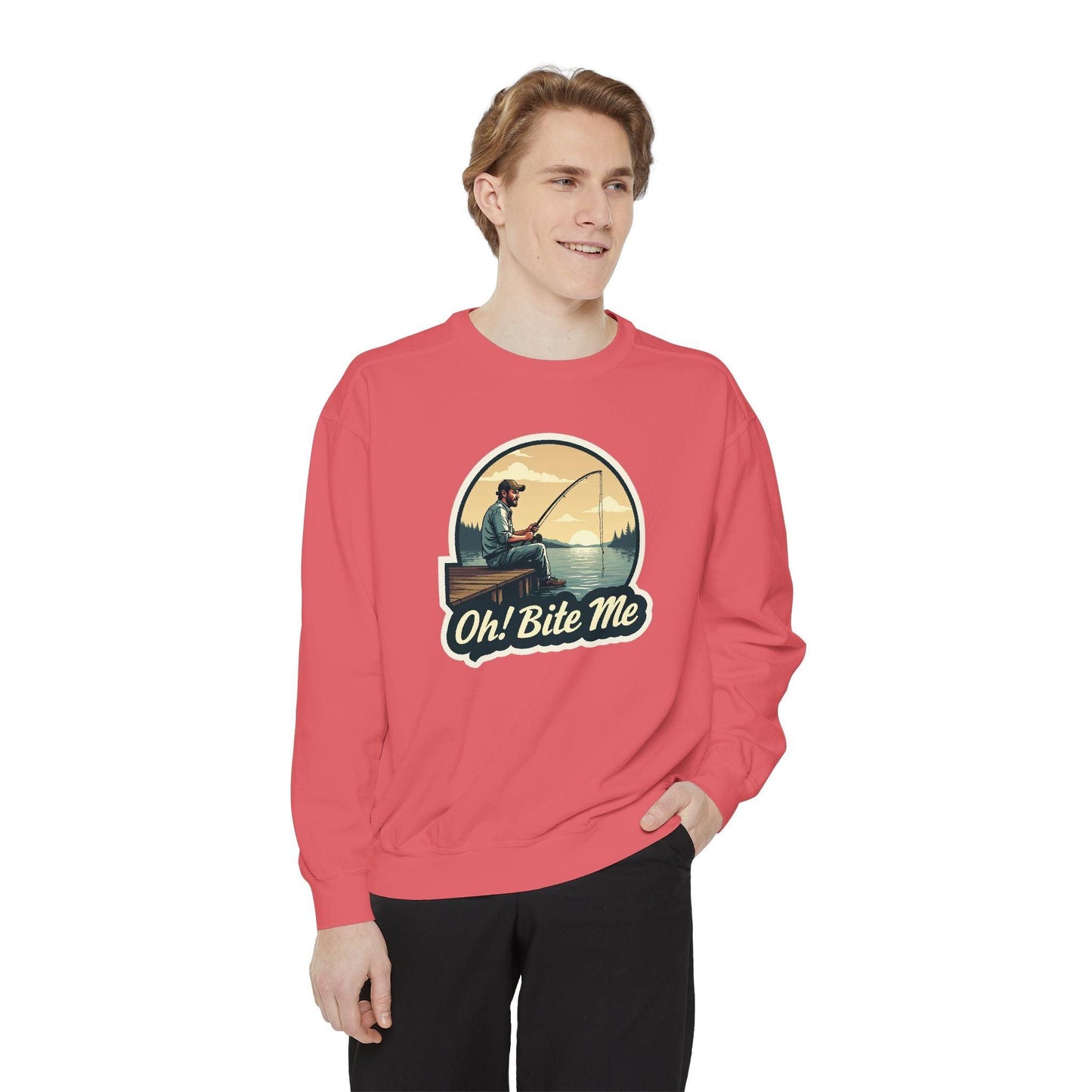 Sitting on the Dock Bite Me Unisex Garment-Dyed Sweatshirt - Even Keel LLC