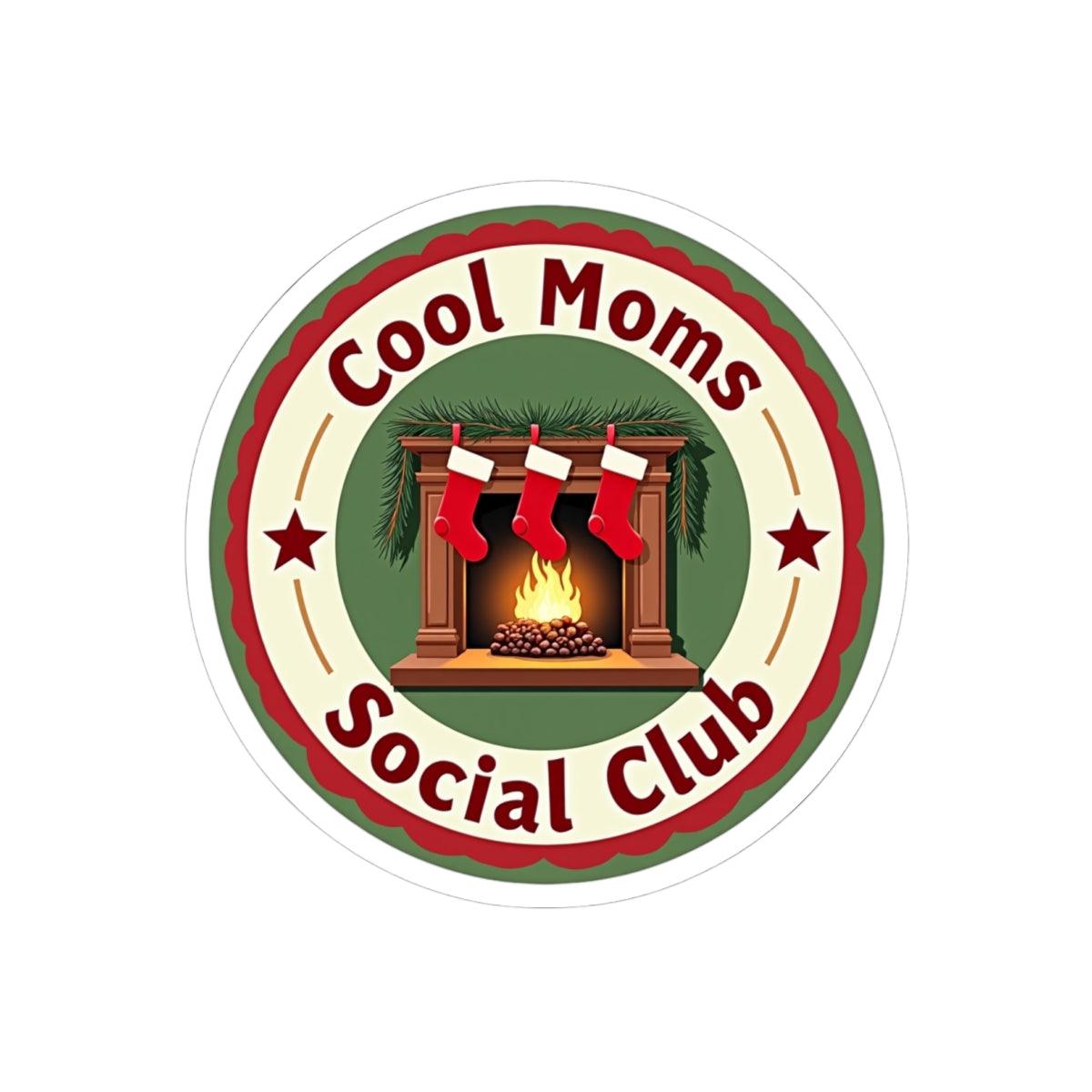 Cool Moms Social Club Holiday Sticker for Festive Decor - Even Keel LLC