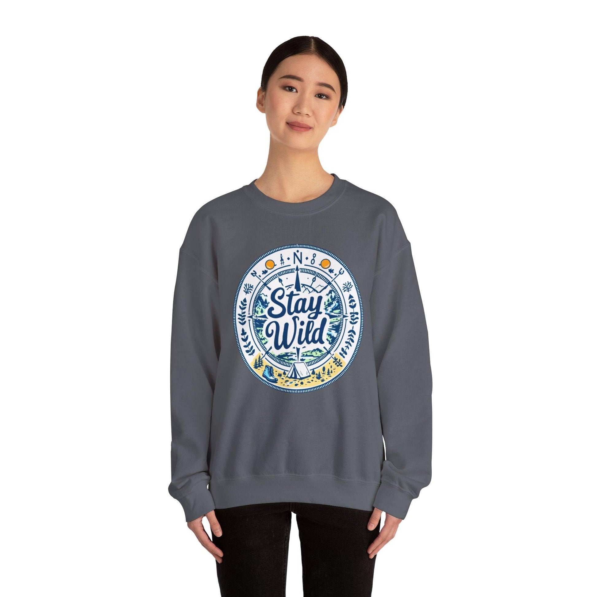 Stay Wild - Nature Explorer Sweatshirt for Outdoor Lovers - Even Keel LLC