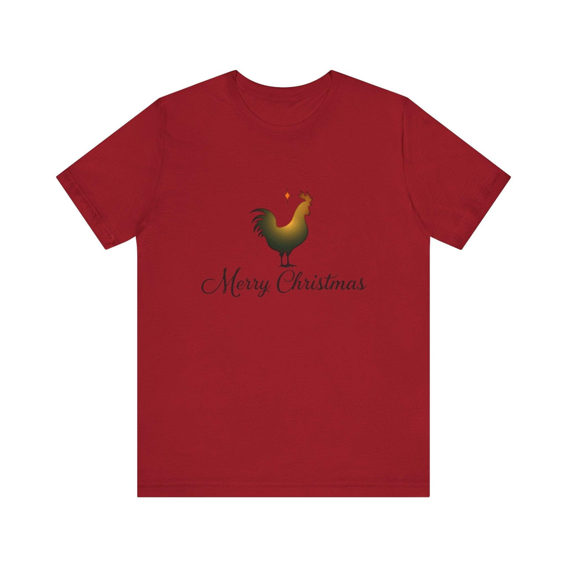 Christmas Chicken Short Sleeve Tee for Festive Fun Fashion - Even Keel LLC