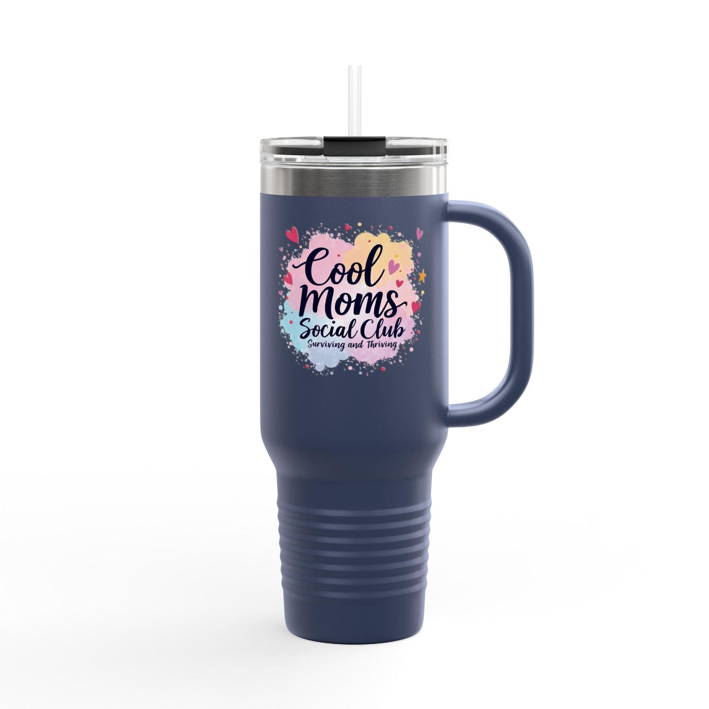 40oz Insulated Travel Mug - Cool Moms Social Club Design - Even Keel LLC