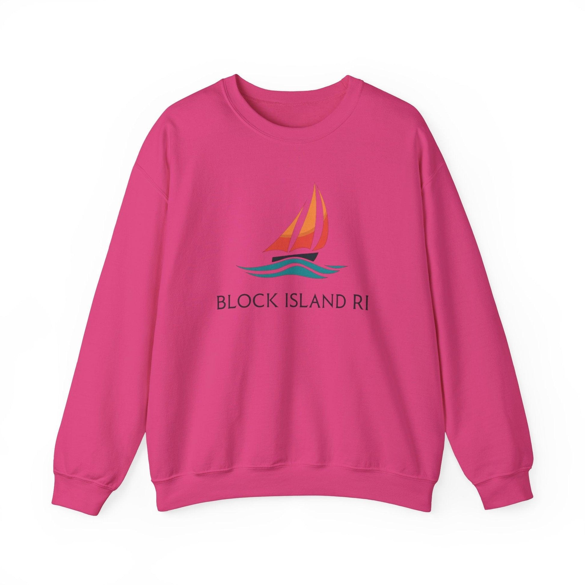 Unisex Crewneck Sweatshirt Block Island Sailboat Design - Even Keel LLC